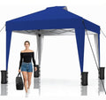 SANWAY 10x10 Pop up Canopy Tent, One-Button, Outdoor Instant Canopy Protable for Events, Camping, Parties, Vendor, Beach Tent - Blue - color: Blue