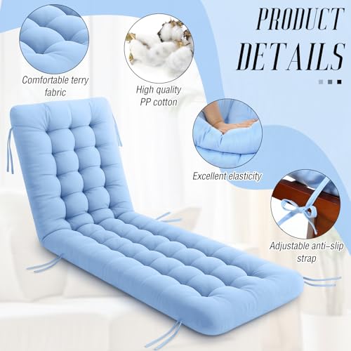 Vercraft Long Floor Cushion Large Floor Cushion with Brushed Cotton 74.8 x 27.5 x 3.15 in Jumbo Lounger Pillow for Outdoor Indoor Bay Window Meditation Yoga Reading Sleeping(1 Pc,Light Blue) - color: Light Blue