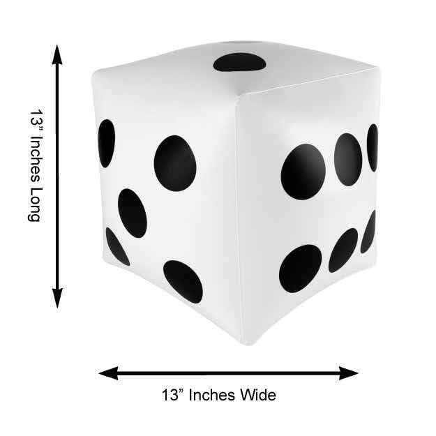 Super Z Outlet 13 inch Giant Inflatable Dice Toys for Pool Games, Outdoor Beach Party (Pack of 2)
