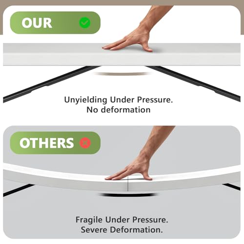 6ft Folding Table, Heavy Duty Plastic Card Table with Foldable Steel Legs, Metal Frame Support up to 600 lb, Portable for Indoor, Outdoor, Picnic, Camping, Dining, Party, White - color: White, size: 6FT