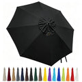 10ft Patio Umbrella Replacement Canopy 8 Ribs, Waterproof & Fade Resistant Market Umbrella Cover, Thickened Polyester Fabric for Backyard, Garden and Pool (Canopy Only) (Black) - color: Black