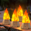 Ollcuz Night Lights, Multi-Purpose Fake Fire Lamp, USB Rechargeable Flickering Flame, 3-Mode LED Flame Light for Kids Children Bedroom Party Bar Outdoor Camping Yard Holiday Decorations, 4 Pack - size: 4pcs