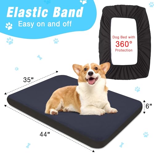 Dog Bed Covers Replacement Washable 100% Waterproof Dog Bed Sheets, Soft & Noiseless Pet Bed Cover, 2 Pack, 44" x 35" Blue - size: Blue-44 X35 Inch