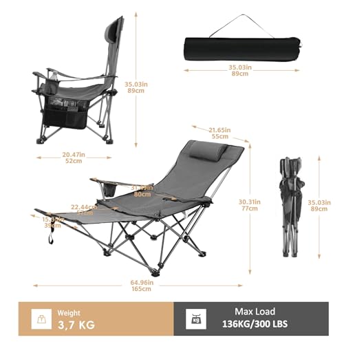 Zero Gravity Chair Reclining Folding Chair with Removable Footrest and Pillow & Cup Holder, Adjustable Outdoor Oxford Fabric Lounge Recliner for Camping, Beach, Garden, Patio, Black Mesh - color: Black Mesh