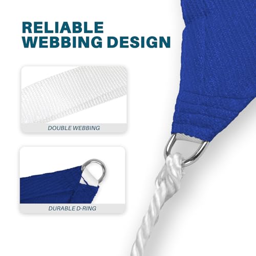 Coarbor 2' x 2' x 2' Sun Shade Sail Canopy Sunshade Outdoor Heavy Duty Triangle Fabric Cloth Screen for Patio Garden Yard Deck Pergola Canopy (Blue) - color: Blue, size: 2'x2'x2'
