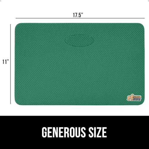 GORILLA GRIP® Extra Thick Patent Pending Supportive Foam Kneeling Pad, Large Cushion Knee Pads for Gardening, Baby Bath Time, Dirt and Water Resistant, Workout and Garden Supplies, 17.5x11, Green - color: Grass