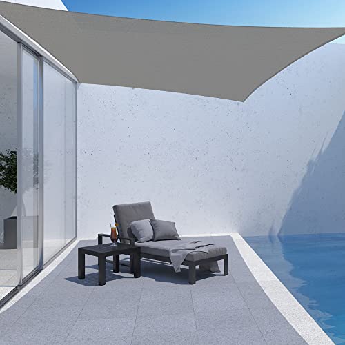 AsterOutdoor Sun Shade Sail Rectangle 10' x 13' UV Block Canopy for Patio Backyard Lawn Garden Outdoor Activities, Graphite - color: Graphite, size: 10' x 13'
