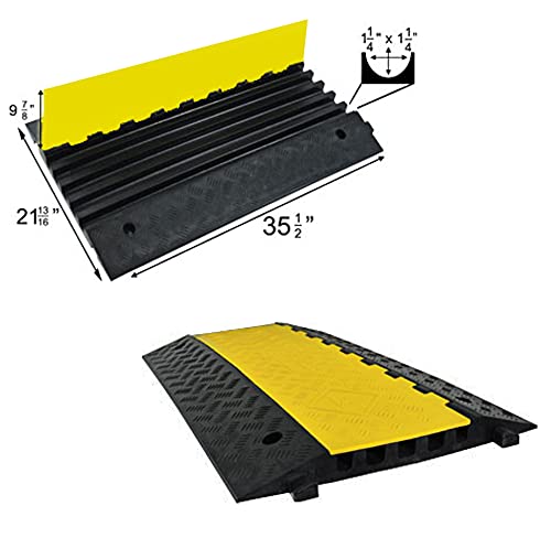Electriduct Rubber Cable Protector Ramp Heavy Duty 24,000 lbs Wire and Cord Cover CR900 - Pack of 10