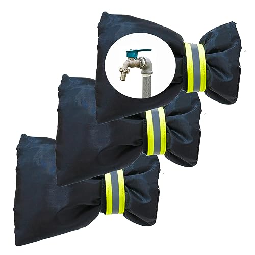 3 Pack Outdoor Faucet Covers for Winter Freeze Protection,8.4"X6.8" Hose Bib Covers for Winter,Reusable Thicker Waterproof Insulated Spigot Cover - color: 3 pack 8.4"X6.8" faucet cover