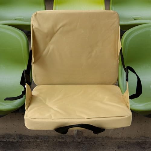Yiju Stadium Seat Cushion Bleacher Cushion Oxford Cloth Folding with Back Support Padded Seat for Backyard Outdoor Beach Camping