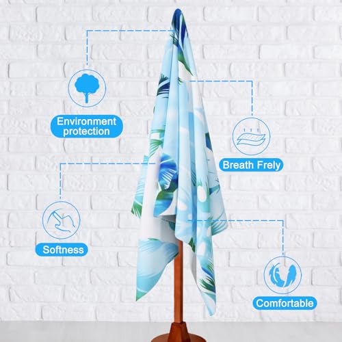 Oversized Terry Beach Towel 36 x 72 in Soft Extra Large XL Big Pool Swimming Towels for Adults Clearance Blanket Travel Essentials Cruise Accessories Must Haves Vacation Stuff Lounge Chair Cover Palm - color: Plam Green