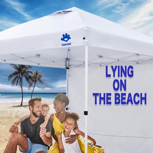 Fanpat Instant 10x10 Canopy Sidewalls for Pop Up Canopy, Waterproof UV Protection Fabric, 4 Packs Sidewalls with Zipper Door for Outdoor Events, Black(4PCS Sidewalls Only, Canopy Tent Not Included) - color: Black