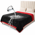 King Size Waterproof Blanket – Spill-Proof, Water-Resistant Flannel Blanket for Bed, Couch, Kids & Pets Protection, Reversible Cozy Design (Passion Red & Midnight Black, 90x108) - color: Velvet Red/Obsidian Black, size: King