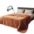 Waterproof Blanket for Bed, Couch, Kids & Pets Protection – Splash-Proof, Spill-Proof, Leakproof Flannel Blanket Reversible Design (Velvet Brown & Twilight Blue, 60x80) - color: Velvet Brown & Twilight Blue, size: Full