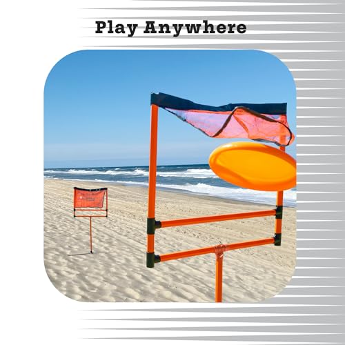 Little Kids Touchdown Toss Flying Disc Football Yard Game | Backyard and Lawn Game for Indoor and Outdoor Use - Practice Your Throwing Skills with Flying Disc Football Game