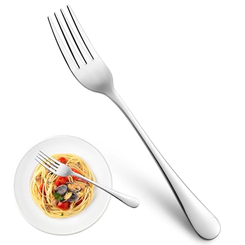 8 Pieces Dinner Forks Set, Food-Grade Stainless Steel Forks, Silverware Forks for Home, Kitchen or Restaurant, Mirror Polished, Dishwasher Safe - 8 Inch - size: 8pcs-Silver