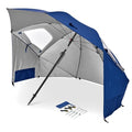 Sport-Brella Premiere UPF 50+ Umbrella Shelter with Patented Side Panels and Tilt Mechanism, Heavy-Duty 1.25 Inch Center Pole, Auger Anchor for Sand and Grass - color: Bright Blue, style: REG