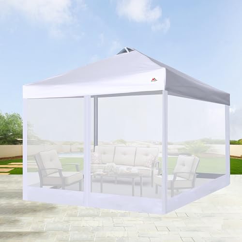 SCOCANOPY Replacement Mesh sidewall for Most 12x12 Canopy Or Gazebo,(White) - color: White, size: 12X12