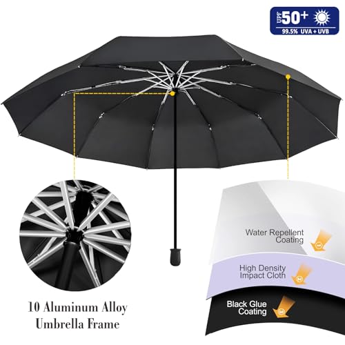 XLINGZA UPF 50+ Beach Umbrella with Adjustable Universal Clamp - style: Manual/XL