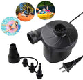 Electric Air Pump - Air Mattress Pump for Inflatable Couch, Bed, Blow up Pool Float Raft Boat Toy, Camping Swimming, Portable Quick-Fill Inflator/Deflator Pumps with 4 Nozzles, AC 110-120 Volt Black