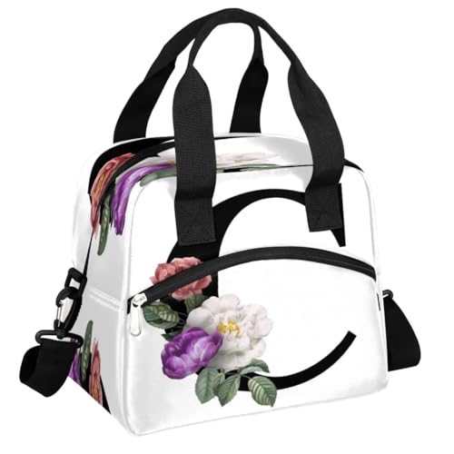 Letter C Insulated Lunch Bag for Women Men Reusable Waterproof Lunch Box Cooler Tote Bag One shoulder portable meal bag Portable Adult Lunchbox for Work Picnic Hiking Beach - color: Letter C