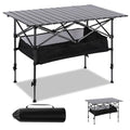 Adjustable Height Aluminum Folding Camping Table，Folding Grill Table，for Outdoor, Camping, Beach, BBQ, Patio, and Picnic, Durable & Waterproof with Carrying Bag (Trumpet) - size: Trumpet