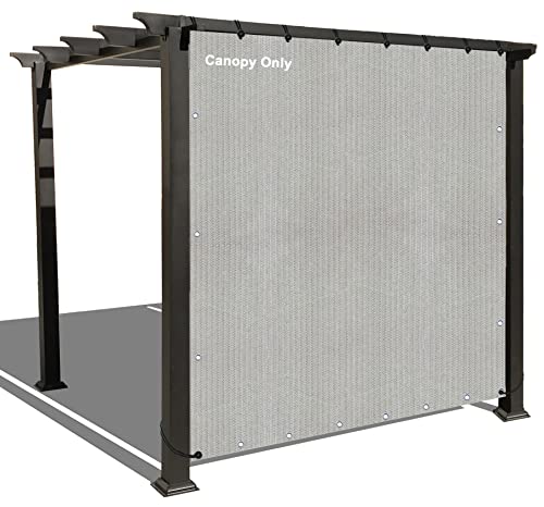 Alion Home Sun Shade Privacy Panel with Grommets and Hems on 4 Sides for Patio, Awning, Window, Pergola or Gazebo - Smoke Tan(8' X 8') - color: Smoke Tan, size: 8' x 8'