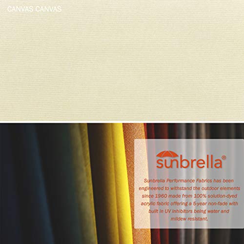 California Umbrella GSPT908302-5453 9' Round Aluminum Market, Crank Lift, Push Button Tilt, Black Pole, Sunbrella Canvas - color: Canvas