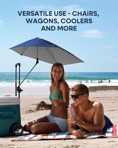 Sport-Brella Versa-Brella SPF 50+ Adjustable Umbrella with Universal Clamp - color: Bright Turquoise, style: REG