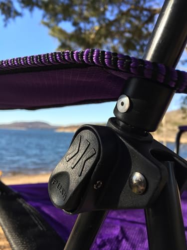 Kijaro Dual Lock Portable Camping Chairs - Enjoy the Outdoors with a Versatile Folding Chair, Sports Chair, Outdoor Chair & Lawn Chair - Dual Lock Feature Locks Position – Kawachi Purple - color: Kawachi Purple