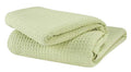 Glamburg 100% Cotton Thermal Twin Blanket, Breathable Waffle Blanket, All Season Sage Green - color: Sage Green, size: Twin (60"x90")
