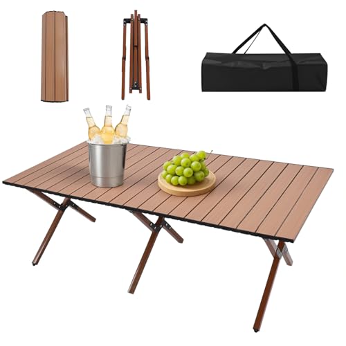 Camping Table High Load Bearing Metal Folding Portable Picnic Table for Outdoor BBQ Beach