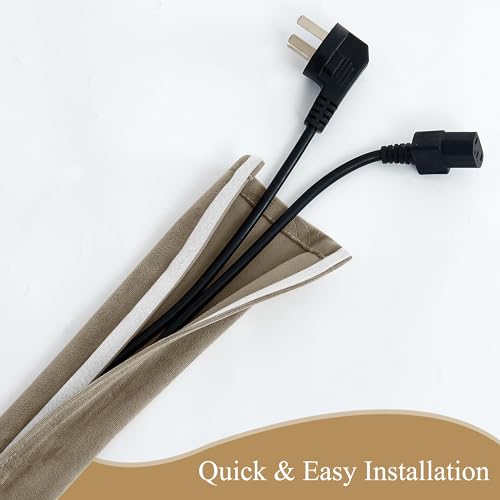 StangH Lamp Cord Cover Hides Cables Electirc Wire and Chain Cover Channel Cord Hider Light Fixtures Chandelier Cord Cover Home Decor Elegantly for TV/PC Computer/Office/Home 72 Inch 1 Pc -Camel Beige - color: Camel Beige, size: 72"L x 4.5"W-1PACK