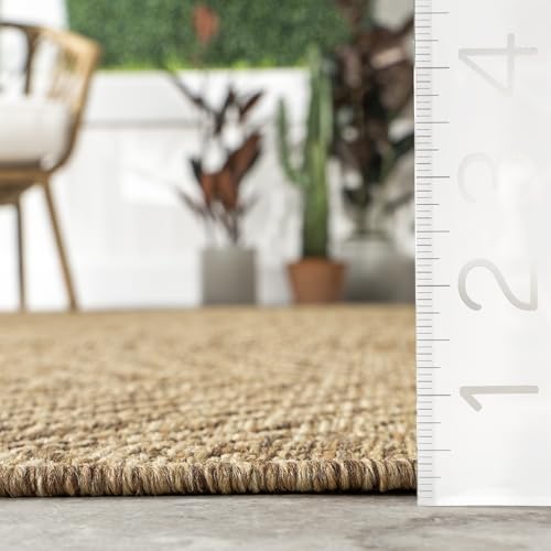 Nuloom Ranya Light Brown/Ivory, 6' 7" x 9', Tribal Geometric, Soft and Cozy, High Traffic, Stain Resistant, Easy Clean, Durable Area Rug for Indoor/Outdoor Patio, Deck, Porch, Garden, Courtyard - color: Light Brown, size: 6'7" x 9' (Rectangular)