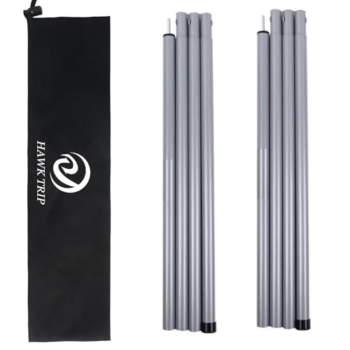 Camping Tarp Poles Tent Poles Adjustable for Tarp Canopy Awning Beach Shade (Dia 1.0"/Length 86.6") - color: Dia 1.0"/Length 86.6"