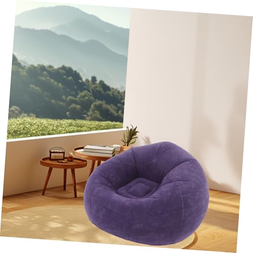 Inflatable Lazy Sofa Chair Portable Bean Bag Couch for Camping Living Room and Outdoor Use Effortless Setup with Quick Inflation Comfortable Material Includes Pump