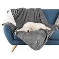 Waterproof Pet Blanket - 50x60-Inch Reversible Sherpa Fleece Throw Protects Couches, Cars, and Beds from Spills, Stains, and Fur by PETMAKER (Gray) - color: Gray, size: Small