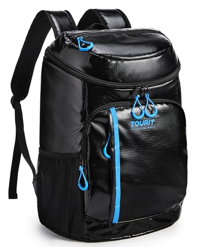 TOURIT Cooler Backpack Lightweight Insulated Backpack Cooler Leak-Proof for Men and Women, Sports Fan Coolers - color: 02-Black