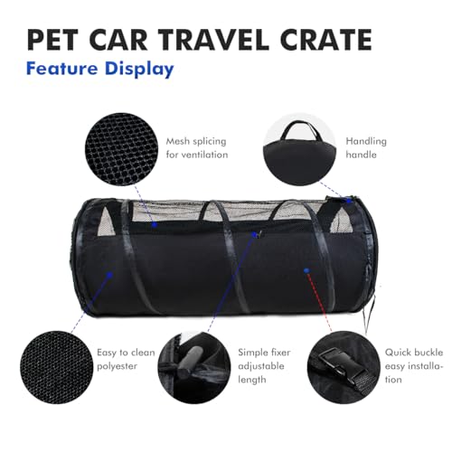 Pet Tube Soft Sied Dog Carries,Extra Long Cat Tunnel for Cars, Outsidet Enclosures Playpen Tunnel Catio for Long Distance Travel Road Trip
