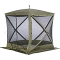 CLAM Quick-Set Pop Up Screen Tent, Traveler, 6 x 6 ft, Instant Setup Green Portable Outdoor Shelter, Compact Bug-Free Canopy Tent for Camping, Fishing, Backyard - Green - color: Green/Black