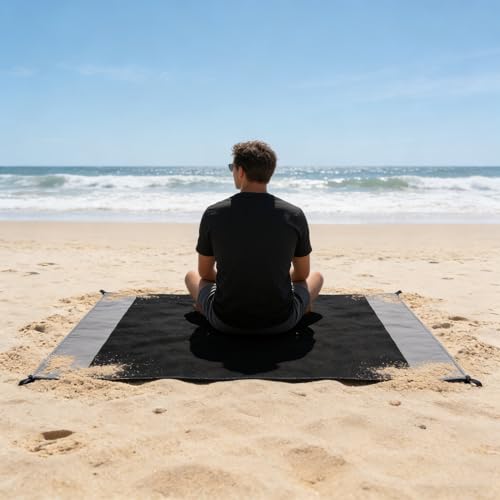 Waterproof Camping Tarp Lightweight Multifunctional Tent Footprint for Camping, Hiking Backpacking, Compact Tent Tarp Ground Sheet Mat for Ground or Under Tent（78.7" x 82.7" | Black） - color: 78.7" X 82.7" | Black