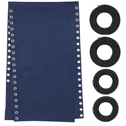 Zero Gravity Chair Replacement Fabric with Bungee Cord Kit, 19 Inch Wide Repair Cloth with Replacement Cord for Anti Gravity Chairs Outdoor Recliner Patio Lounge Chair Lawn Beach Sling Chair, Blue - color: Blue