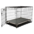 Kuranda Chewproof Elevated Crate Bed - Silver Aluminum - 40" x 25" - Vinyl - Smoke - color: Smoke, size: 40" x 25" - Silver Aluminum
