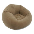 6 Pcs Inflatable Bean Bag Chairs,Portable Inflatable Couch with Foot Air Pump,Inflatable Chairs Lazy Sofa for Outdoor Camping Party Movie Night - color: Coffee