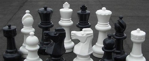 MegaChess Giant Chess Set Game with 12" Tall King - A Large Chess Set Yard Game for Families Looking for Outdoor Jumbo Games - 32 Large Pieces Made from Durable HDPE (Nylon Mat Board Included)