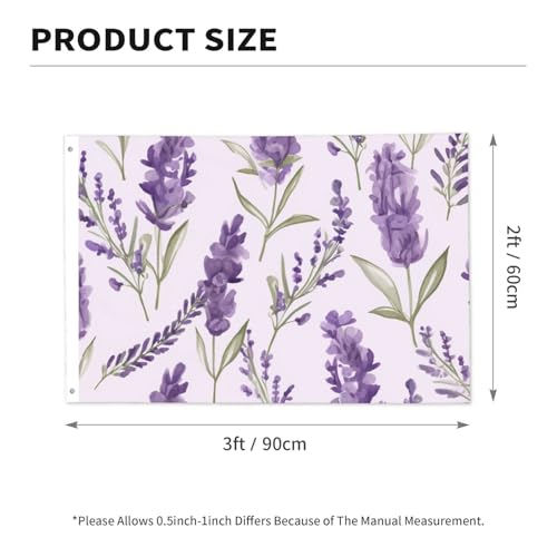Lavender Flag 2 X 3 Ft Double Sided Vertical Garden Flag Seasonal Holiday Banner With Brass Grommets Photo Backdrop Yard Flag For Outdoor Indoor Home Decor - color: Lavender