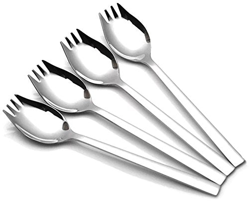 4-pack Stainless Steel Sporks for Everyday Use,Camping Hiking Heavy Duty Flatware set,8.2-inch,7.6-inch,5.9-inch (8.2 inch) - size: 8.2 inch