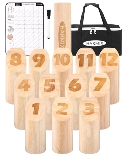 Wooden Tossing Game Set | Wooden Block Throwing Game with Carry Bag | Viking Outdoor Games for Yard, Garden, Lawn – Ideal for Kids, Teens, Adults & Family
