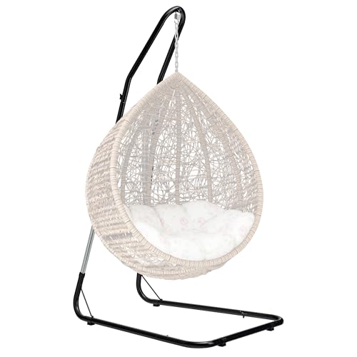 Sorbus Durable Hammock Chair Stand Hanging Chair Stand- Heavy Duty Steel Sensory Swing Stand- Weather & Rust Resistant- Adjustable Portable Stand 330lbs for Tree,Lounger,Air Porch,Indoor/Outdoor,Patio - size: 53 x 45 Adjustable Stand