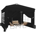 SANWAY 10x10 Pop Up Canopy Tent with Sidewalls x 4 – Easy Setup Canopy Tent, Waterproof, UV-Resistant, Portable with Carry Bag for Outdoor Events, Camping, and Backyard Parties – Black - color: Grey (Canopy with 4 Sidewalls)